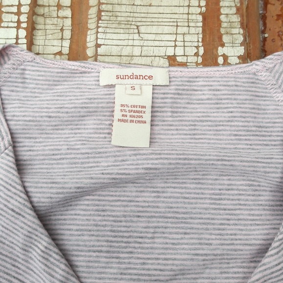 Sundance stripe wrap Vanessa 3/4 sleeve top small - Picture 4 of 5